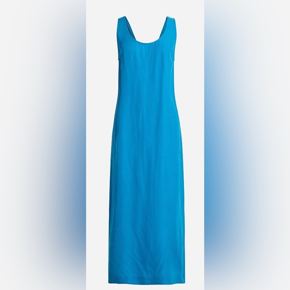 New Soft JCrew Scoopneck cupro-blend slip dress - Picture 1 of 4